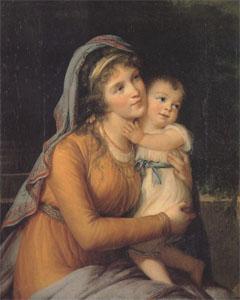 VIGEE-LEBRUN, Elisabeth Countess A S Stroganova and Her Son (san 05) oil painting picture